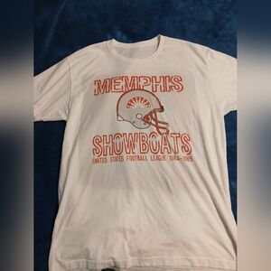 Memphis‎ Showboats White T-Shirt ViNTAGE . Large